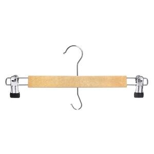 IKEA Tan Wood Pants Hanger w Metal Clips Clamps & Hook
